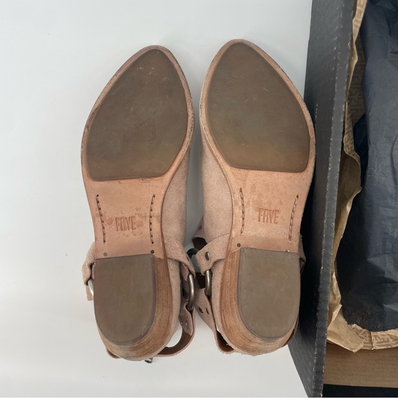 Frye Suede Ray Harness Back-Zip Ankle Booties with Cut out - Size 6 - Picture 5 of 11